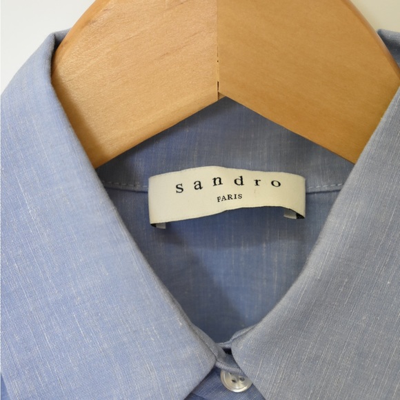 Sandro Long Sleeve Blouse Shirt - Picture 3 of 9